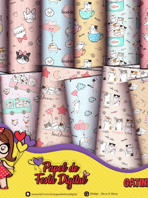 Papel digital gatinhos
