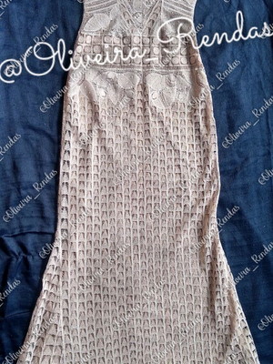 Vestido de renda renascença "alessandra"