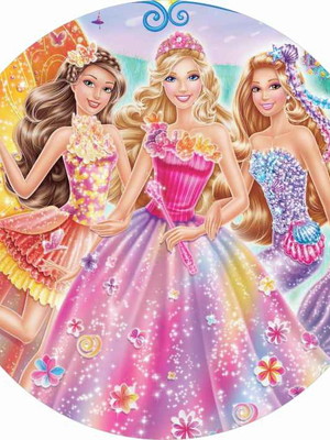 Painel redondo barbie