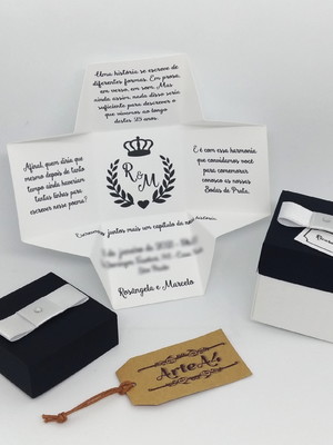 Convite caixa bodas de prata
