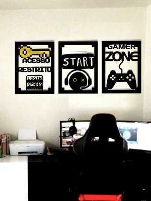 Quadro trio gamer zone