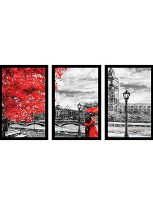 Quadro casal londres pintura moldura preta