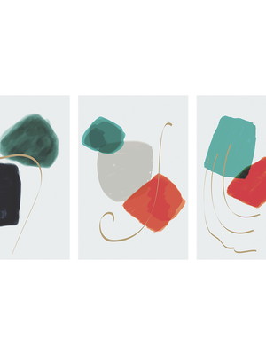 Quadros abstratos geométricos formas e cores 2 - 3 telas