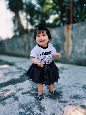 Saia de tule bebê preta