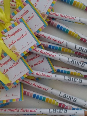 Lápis personalizado nascimento cores