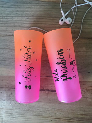 Kit 10 copos long drink degradê personalizados