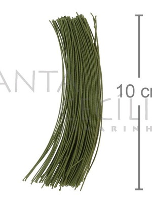 Arame cortado para artesanato verde nº 26 10cm 100unid.