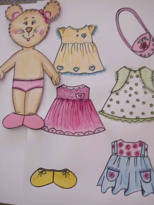 Bonecos de papel bichinhos para vestir