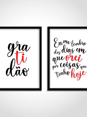 Quadros com frases gratidão