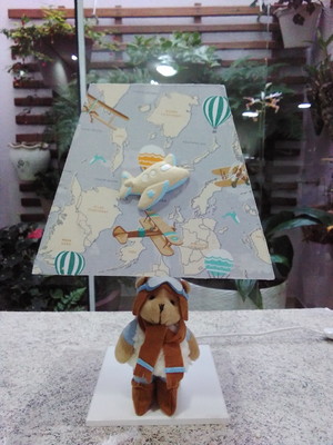 Abajur urso aviador