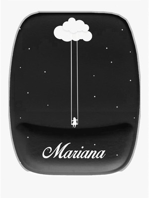 Mouse pad personalizado com apoio nuvem + nome