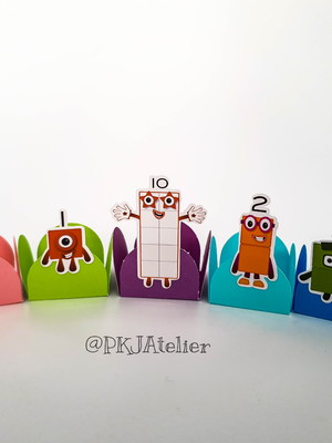 50 forminhas numberblocks - kit com 50