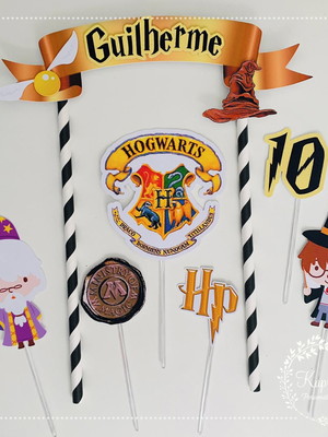 Topper para bolo - harry potter