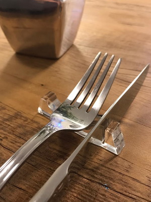 Descanso de talheres em acrílico kit com 8