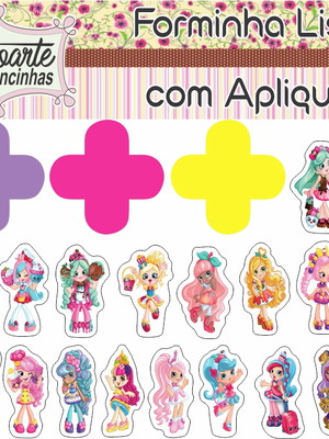 Forminha lisa com aplique shopkins