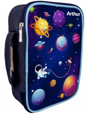 Estojo grande box 100 pens personalizado astronauta