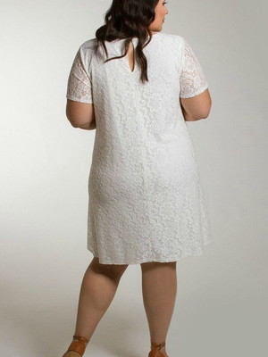 Vestido noiva civil renda italiana sob medida e plus size