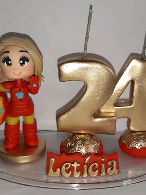 Velas personalizadas homem de ferro