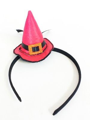 Chapéu de bruxa com tiara , tule e laço
