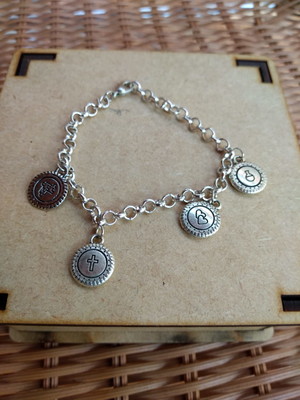 Pulseira amizade, fé, amor, saúde