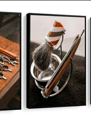 Kit 3 quadro decorativo barbearia