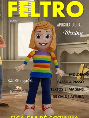 Boneca riley em feltro - apostila digital