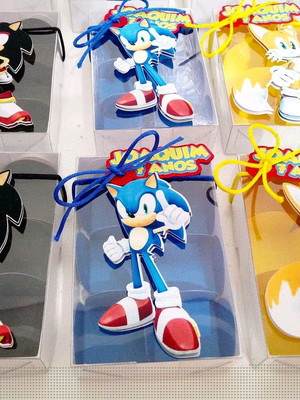 Lembrancinha sonic embalagem para doces