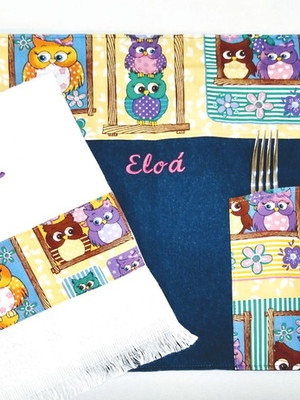 Kit americano escolar infantil personalizado 30x40 cm