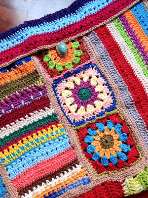 Bolsa de crochê estilo boho