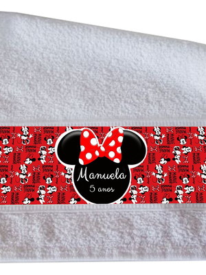 Toalha de mão - minnie vermelha