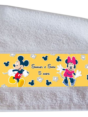 Toalha de mão - mickey e minnie