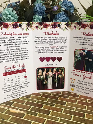Manual de padrinhos - flores marsala