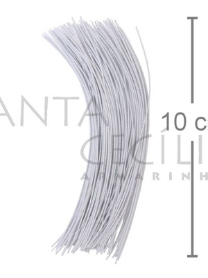 Arame cortado artesanato branco nº 26 10cm 100unid. 2 pct