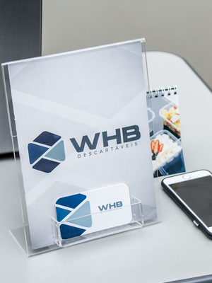 Expositor de folder a5 com cartão