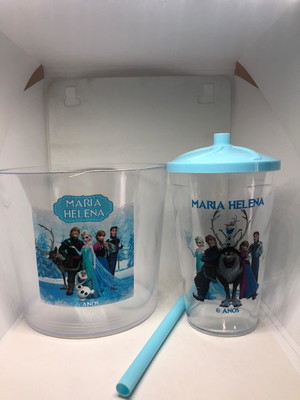 Kit balde de pipoca com copo 500 ml