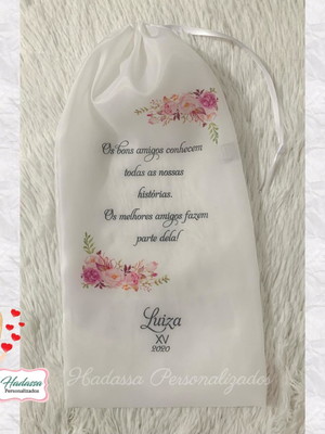 Sacos para chinelos ou lembranças em poliéster 20 x 35