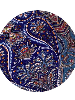 Capa de sousplat estampa indiana azul