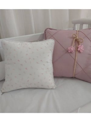 Kit de berço rolinho origame rosa 5 peças