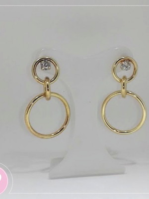 Brinco dourado comprido | bdg9