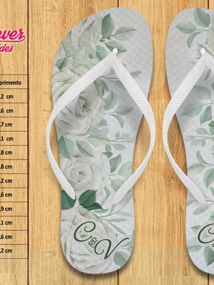 Chinelo personalizado de casamento