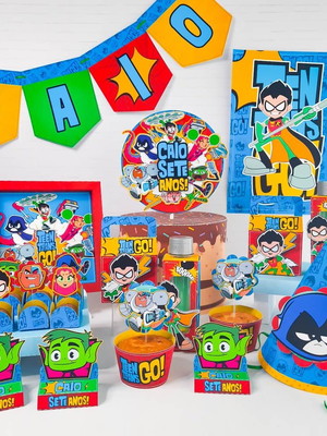 Kit festa jovens titãs