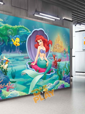 Painel pequena sereia em tecido