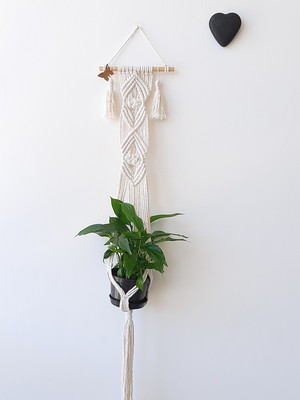 Por caminhos... suporte para plantas em macramê