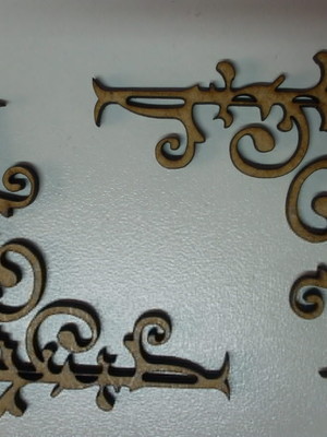 Aplique cantoneira arabesco mdf cru