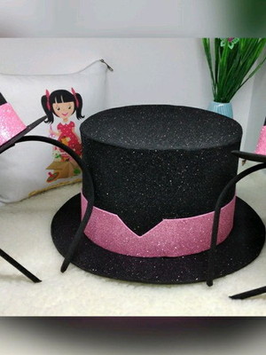 Kit tiaras e cartola do bita com glitter