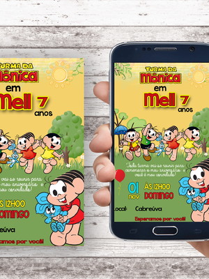 Convite virtual - turma da mônica 02