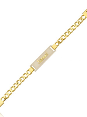 Pulseira com nome madrepérola modelo 136