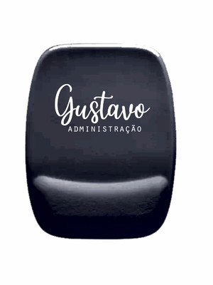 Mouse pad retangular com apoio - preto + nome e profissão