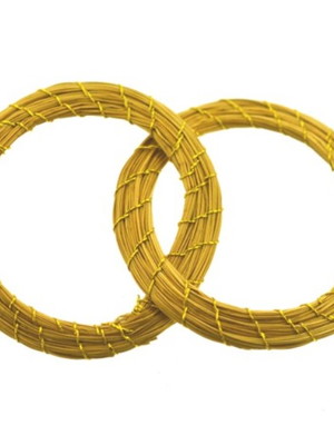 Argola entrelaçada capim dourado 5.8x4.8 cm (unidade) cd-41