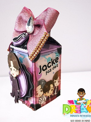 Caixa milk bts (sem laço e pedraria) cd092